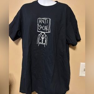 New w/o tags My son designed//// Anti asocial Tshirt